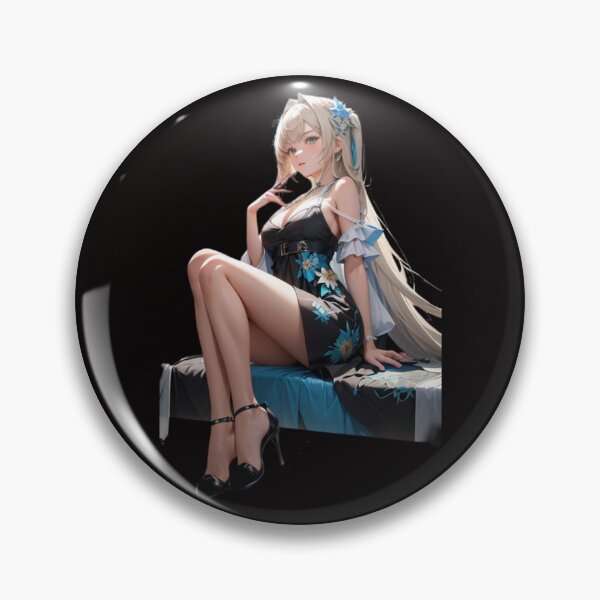 Item preview, Contemplative Charm: Blond Waifu on Stairs Design for Tranquil Reflection designed and sold by Anime-Community.