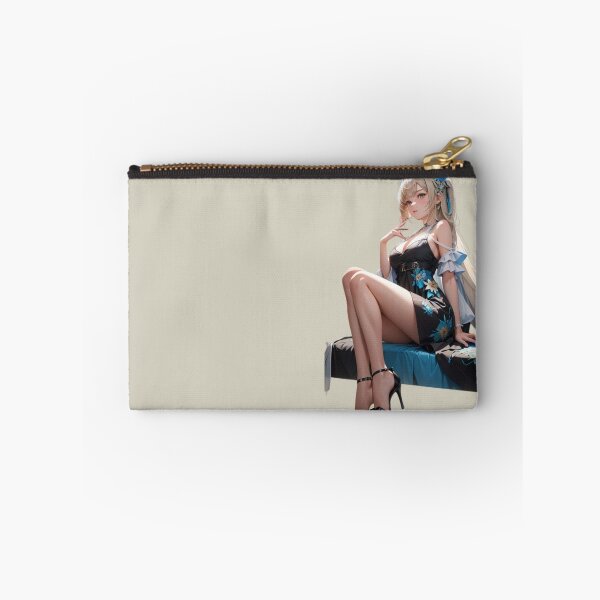 Item preview, Contemplative Charm: Blond Waifu on Stairs Design for Tranquil Reflection designed and sold by Anime-Community.