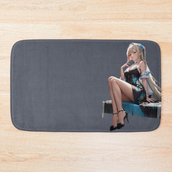 Item preview, Contemplative Charm: Blond Waifu on Stairs Design for Tranquil Reflection designed and sold by Anime-Community.