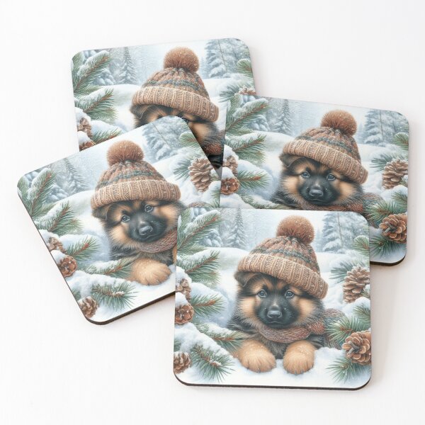 Item preview, German Shepherd Puppy Winter Hat designed and sold by Animals-on-me.