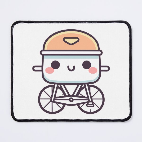 Item preview, Wheelie Wonderland Cheerful Kawaii Bicycle Bliss designed and sold by DigitalGraphic1.