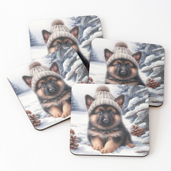 Item preview, Cute German Shepherd Puppy Winter Hat designed and sold by Animals-on-me.