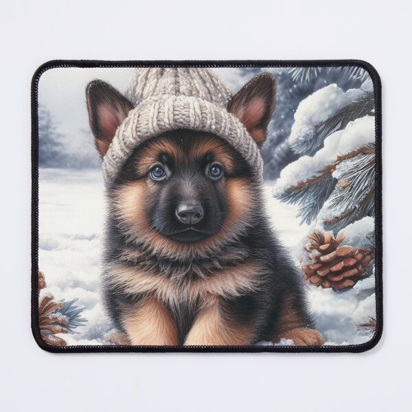 Item preview, Cute German Shepherd Puppy Winter Hat designed and sold by Animals-on-me.