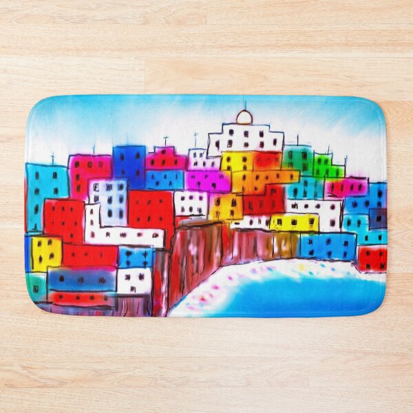 Item preview,  Colourful Hillside Village designed and sold by EJCairns.