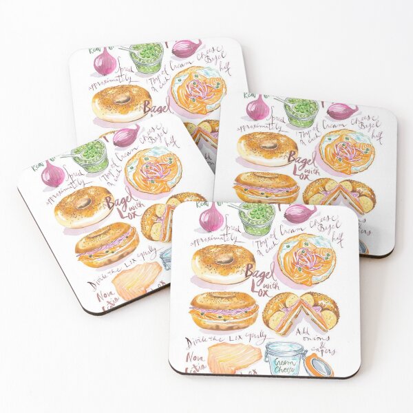 Item preview, bagel, lox, bagel and lox, breakfast, food, brunch, nyc, i love bagels, funny, food lover, written, recipes, cafe, deli, new york designed and sold by peachcakecanvas.