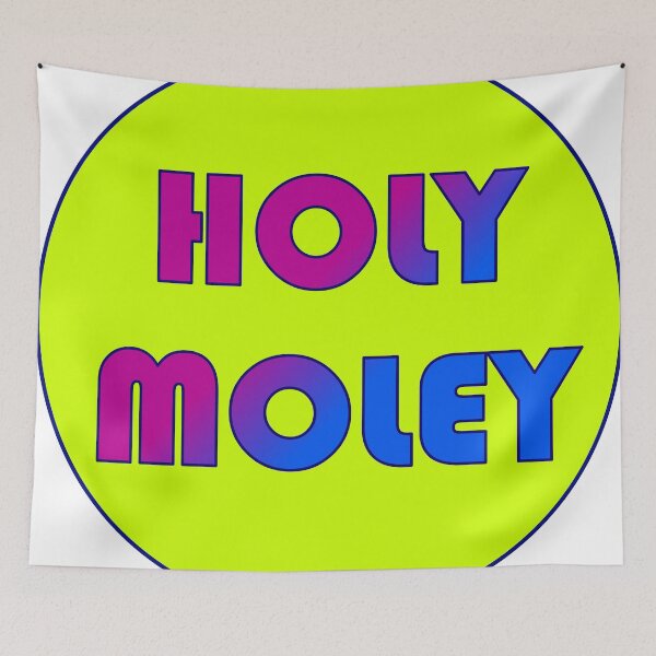 Item preview, HOLY MOLEY, vintage psychedelic sign designed and sold by AASparksDesigns.
