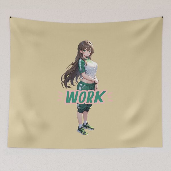 Item preview, Energize Your Space: Sporty Waifu Design for Active Vibes designed and sold by Anime-Community.