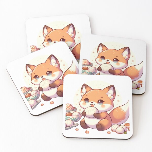Item preview, Fox eating rice cakes designed and sold by Kenji11.
