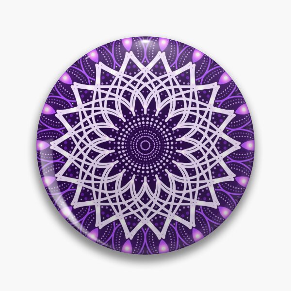 Item preview, Vibrant spiritual purple mandala designed and sold by Quacktails.