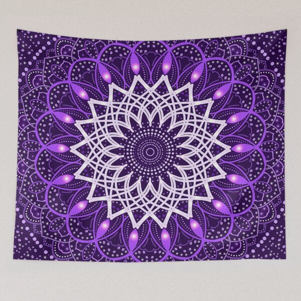 Item preview, Vibrant spiritual purple mandala designed and sold by Quacktails.