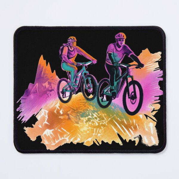 Item preview, NEON mountain biker designed and sold by WallGemsArt.