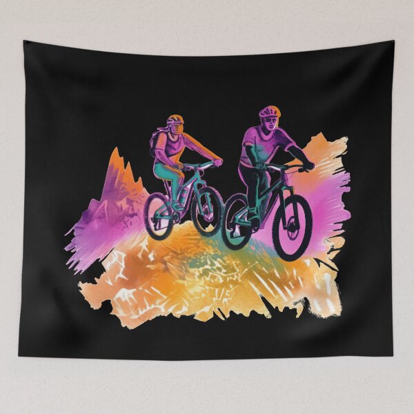 Item preview, NEON mountain biker designed and sold by WallGemsArt.