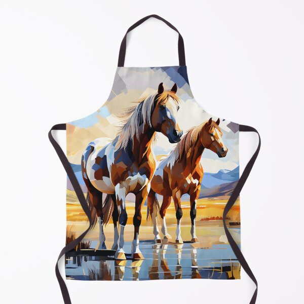 Item preview, Abstract style picture of American Paint horses designed and sold by Petalandfur.