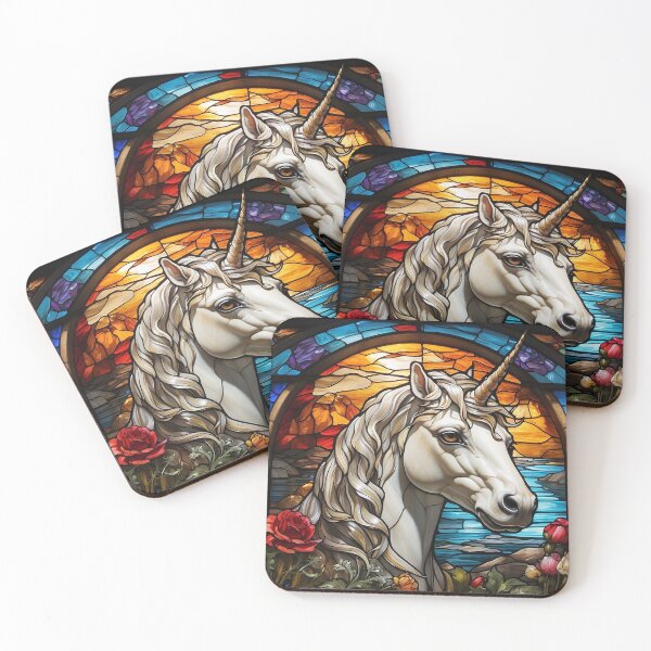 Item preview, Stained Glass Unicorn designed and sold by AtlantisApparel.