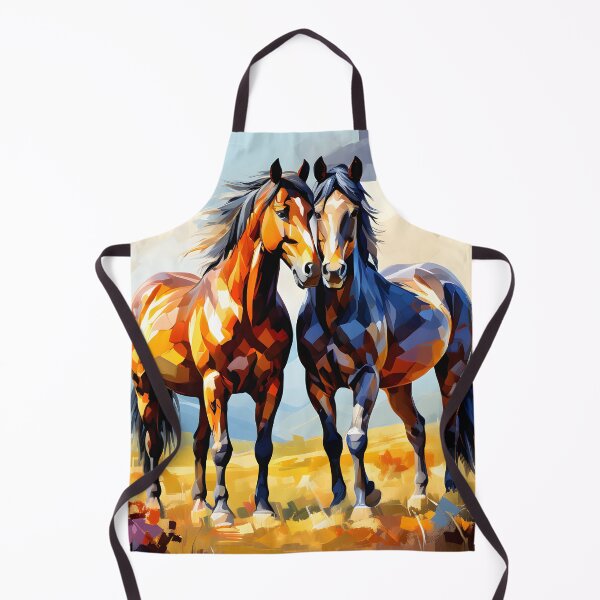 Item preview, Abstract style picture of Morgan horses designed and sold by Petalandfur.