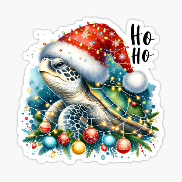 Turtle Christmas T-Shirt, Under The Sea Yuletide A Turtle's Festive Celebration, Gift for Turtle lovers, Sea Turtle lovers, Turtle Tees