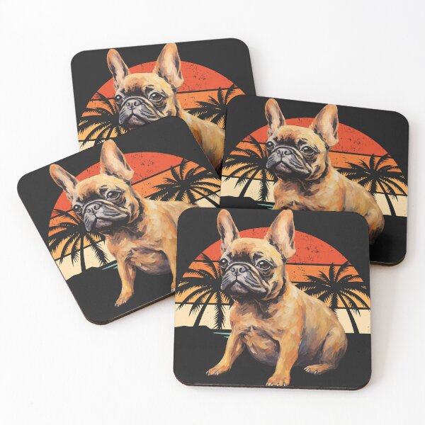 Artikelvorschau, Tierische französische Bulldogge Retro entworfen und verkauft von LucyArtDesign.