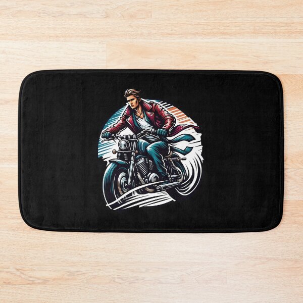 Item preview, A Man riding vintage motorcycle  designed and sold by KNAA.