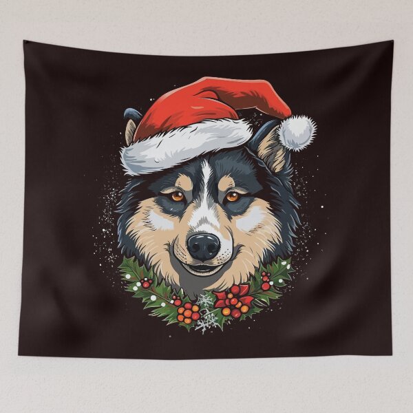 Item preview, Christmas Alaskan Husky designed and sold by creativellashop.