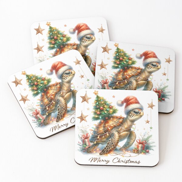 Item preview, sea turtle christmas santa hat ,sea turtle water color, merry christmas Gift for Turtle Lovers, Sticker  turtle designed and sold by Netroder.