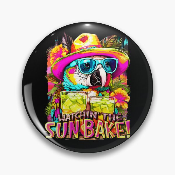 Item preview, Watchin' The SUNBAKE! Sun-Kissed Parrots: A Tropical Symphony of Colors designed and sold by MindWave THC.