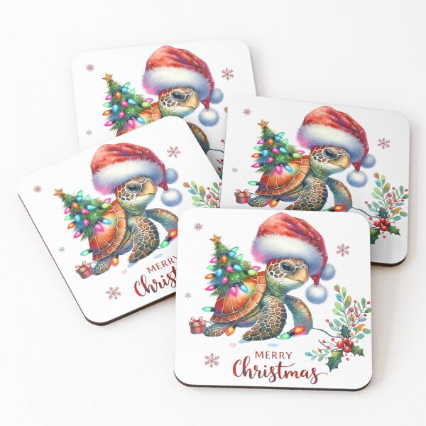 Item preview, sea turtle christmas santa hat ,sea turtle water color, merry christmas Gift for Turtle Lovers, Sticker  turtle designed and sold by Netroder.
