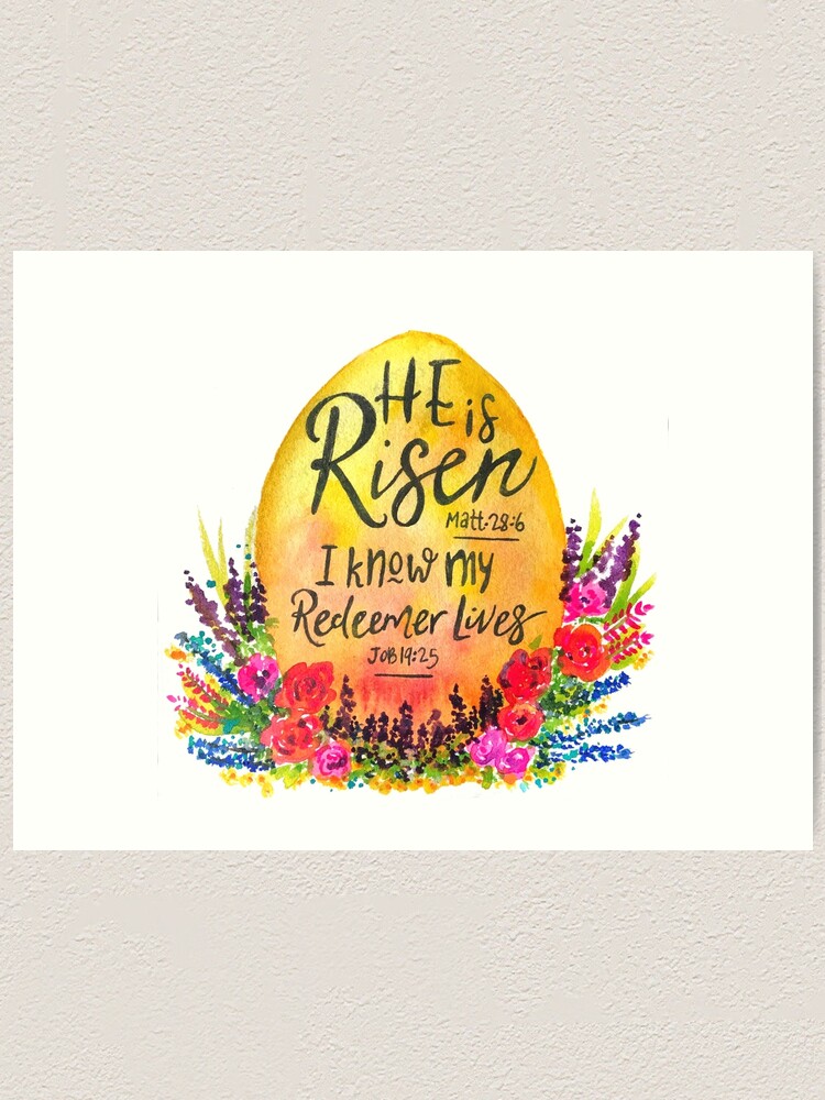 “He is Risen watercolor” Art Print for Sale by jstunkard | Redbubble