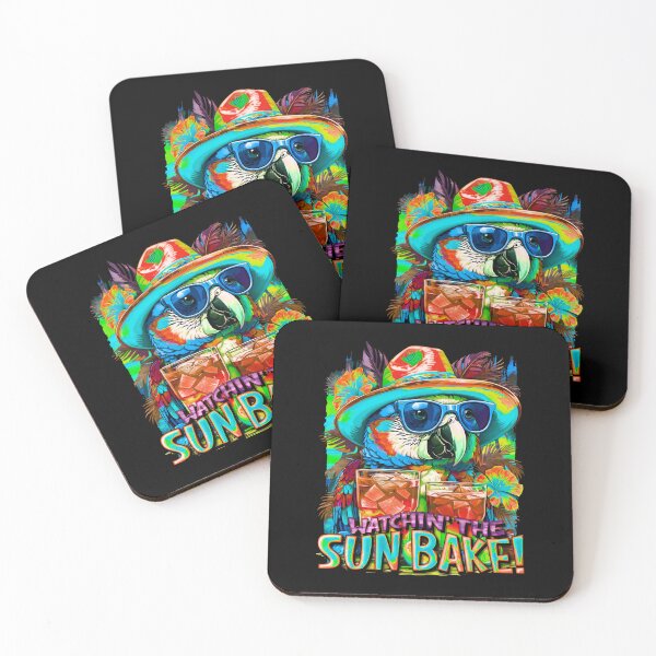 Item preview, Watchin' The SUNBAKE! Sun-Kissed Parrots: A Tropical Symphony of Colors designed and sold by MindWave THC.