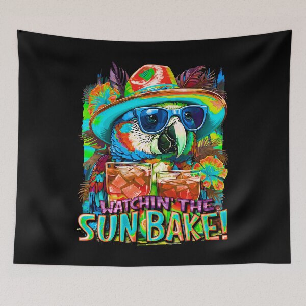 Item preview, Watchin' The SUNBAKE! Sun-Kissed Parrots: A Tropical Symphony of Colors designed and sold by MindWave THC.