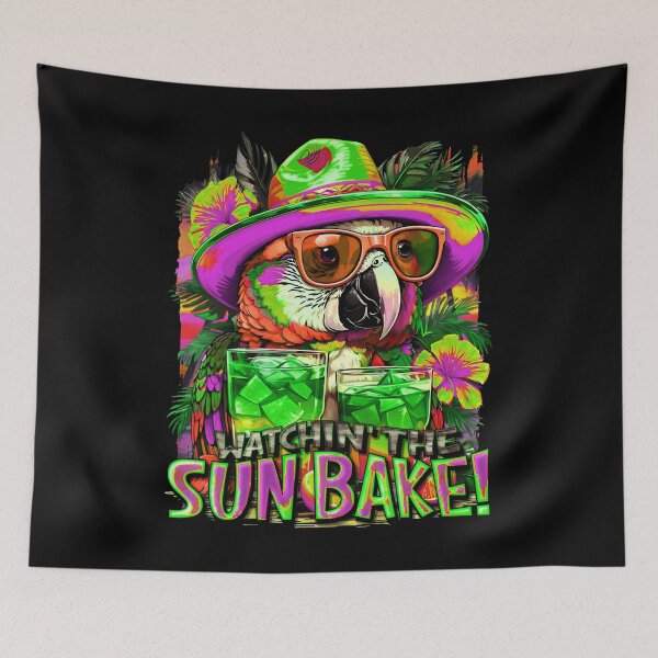 Item preview, Watchin' The SUNBAKE! Sun-Kissed Parrots: A Tropical Symphony of Colors designed and sold by MindWave THC.