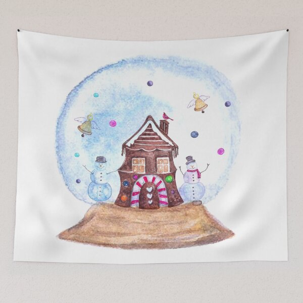 Item preview, Winter Wonderland Watercolor Snowglobe designed and sold by Negin Mf Designs.