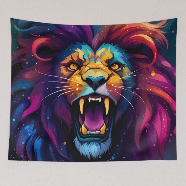 Aperçu de l'œuvre Couleur du lion abstrait créée et vendue par DistortedBrain.