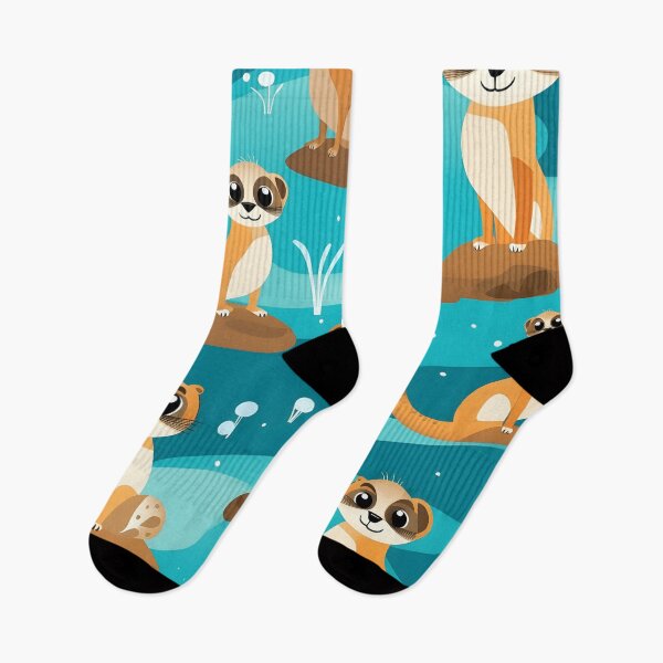 Item preview, Adorable Kawaii Meerkats - Cute and Versatile Animal Prints - Whimsical Design designed and sold by SRdigitaz.