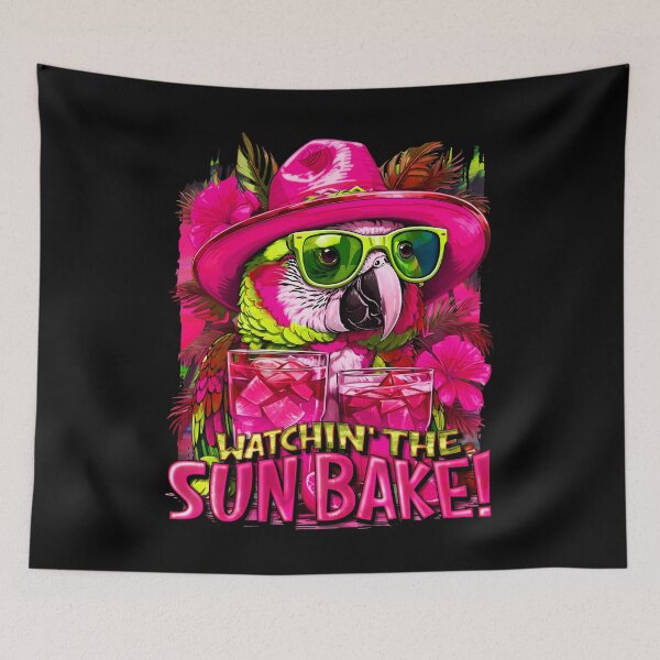 Item preview, Watchin' The SUNBAKE! Sun-Kissed Parrots: A Tropical Symphony of Colors designed and sold by MindWave THC.