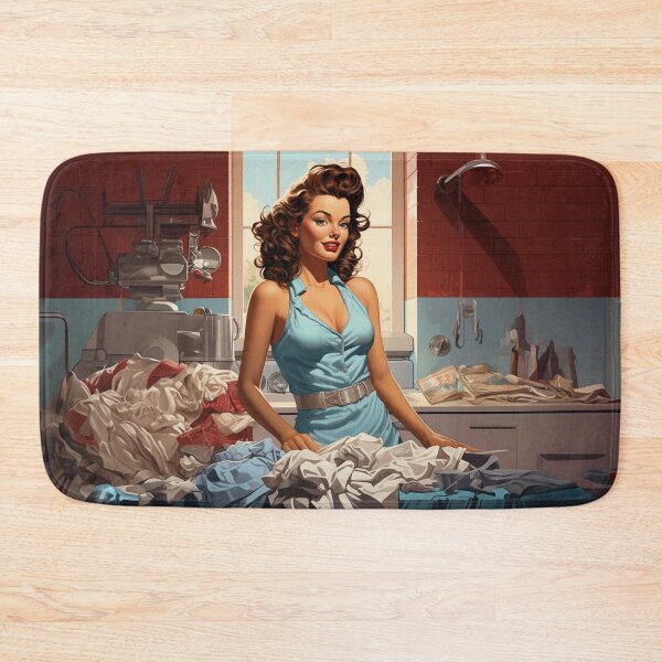 Item preview, Retro Laundromat Day Pin-Up designed and sold by KoosGagiano.