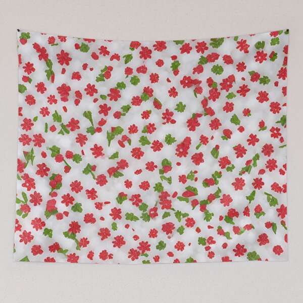 Item preview, Whimsical Blooms: Adorable Dresses with Tiny Red Flower Patterns designed and sold by JAMESAMORN.
