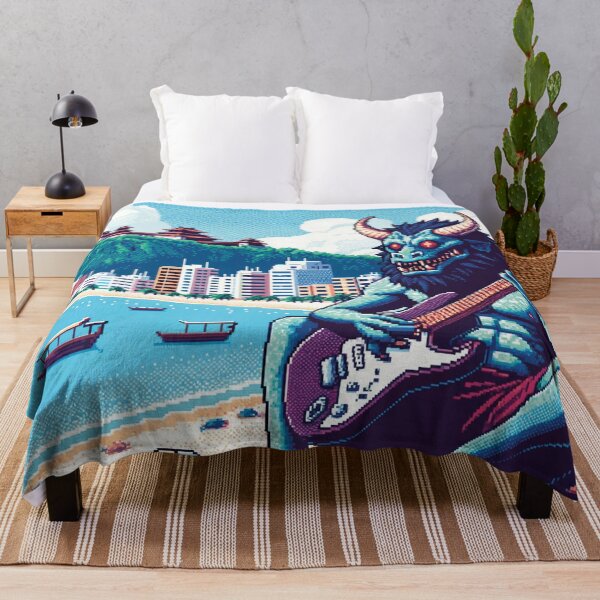Item preview, Guitar Monster Tour at Okinawa, Japan : Funny Music AI Art Retro Games Style designed and sold by kewarin.