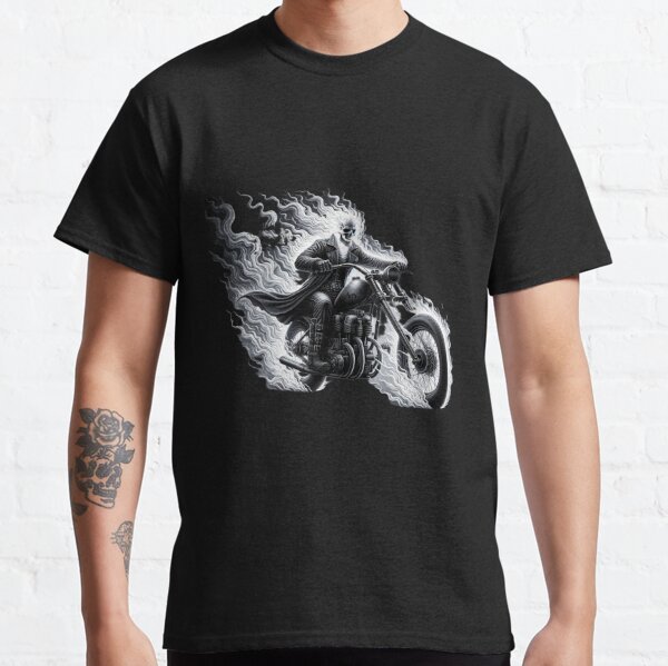 Magnifique T Shirt Biker Tête de Mort - 4 modèles au choix !