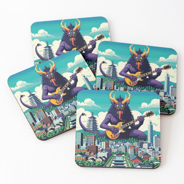 Item preview, Guitar Monster Tour at Sendai, Japan : Funny Music AI Art Retro Games Style designed and sold by kewarin.