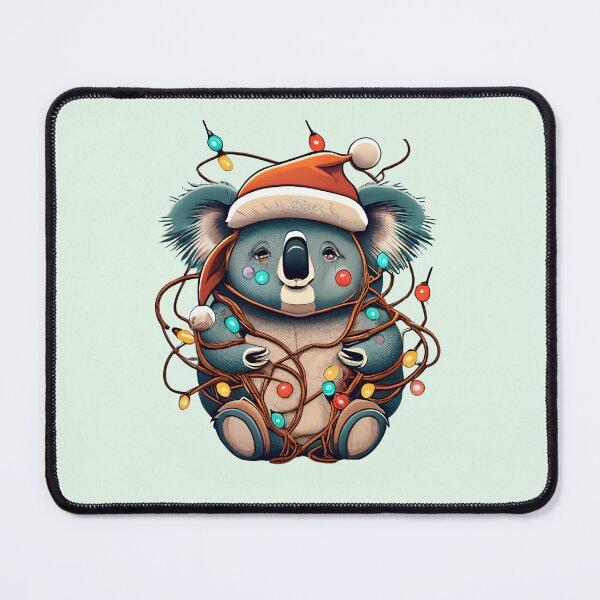 Item preview, Koala With Santa Hat And Christmas Lights designed and sold by Itsheartshop.