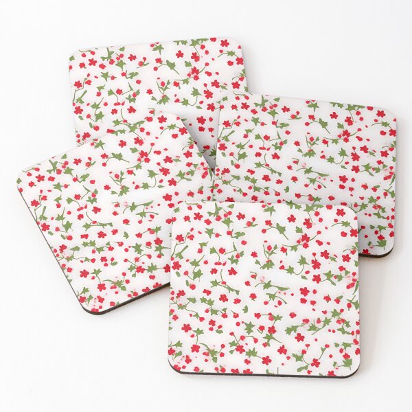 Item preview, Dainty Floral Elegance: Tiny Red Flowers Adorned Shirts and Dresses designed and sold by JAMESAMORN.