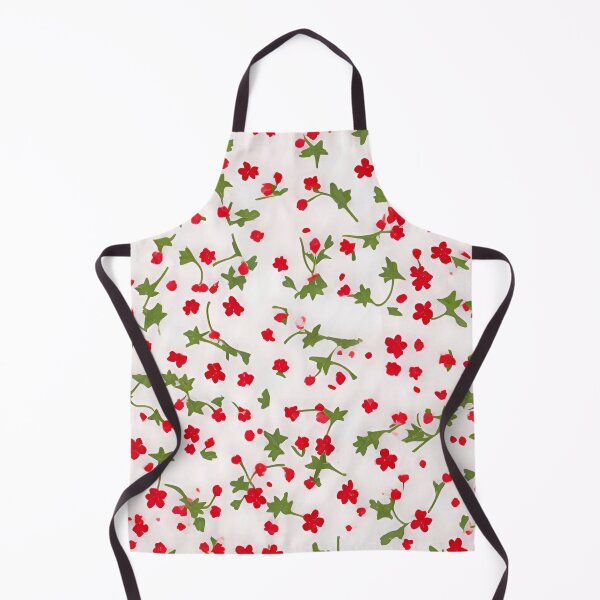 Item preview, Delicada elegancia floral: pequeñas flores rojas adornadas con camisas y vestidos designed and sold by JAMESAMORN.