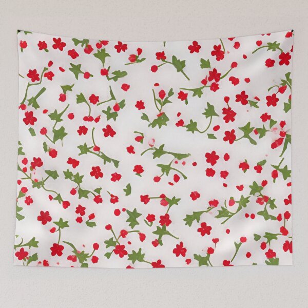 Item preview, Dainty Floral Elegance: Tiny Red Flowers Adorned Shirts and Dresses designed and sold by JAMESAMORN.