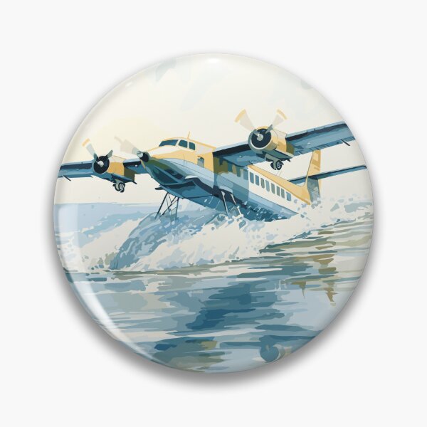 Item preview, Seaplane Watercolor Landing 2 designed and sold by sagybp.