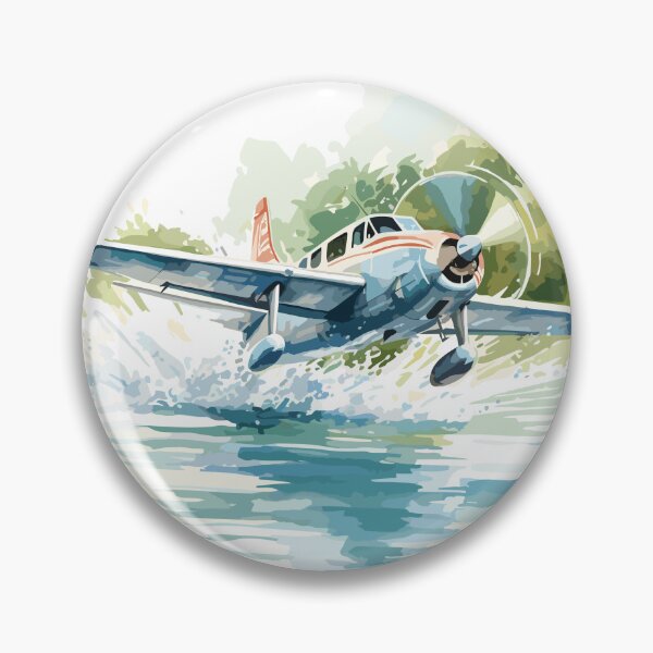 Item preview, Seaplane Watercolor Landing 3 designed and sold by sagybp.
