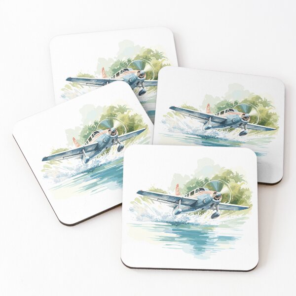 Item preview, Seaplane Watercolor Landing 3 designed and sold by sagybp.
