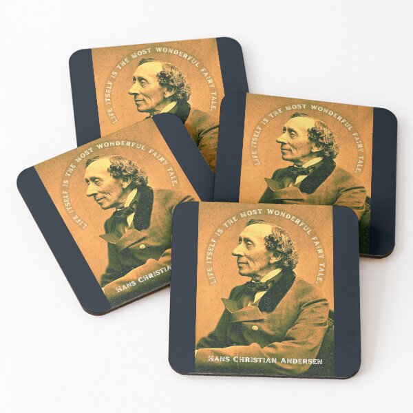 Item preview, Hans Christian Andersen portrait and quote: "Life itself is the most wonderful fairytale."  designed and sold by artbleed.