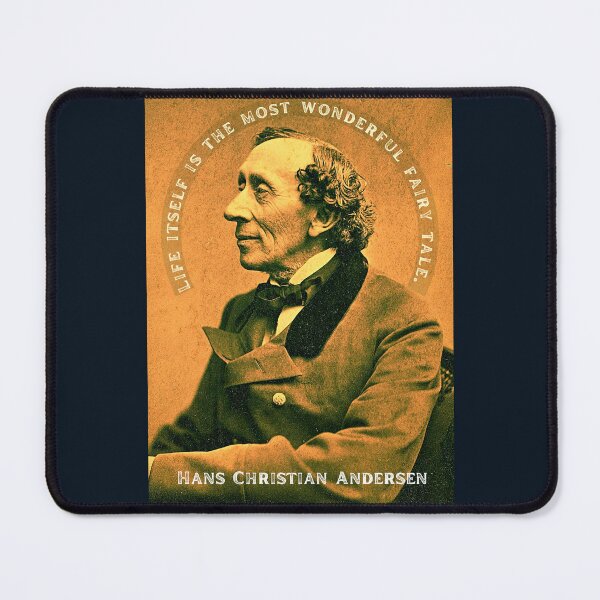 Item preview, Hans Christian Andersen portrait and quote: "Life itself is the most wonderful fairytale."  designed and sold by artbleed.