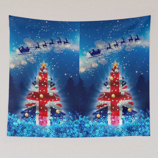 Item preview, United Kingdom Flag - United Kingdom - Christmas Tree Flag designed and sold by WdiCreative.