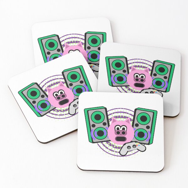 Item preview, Gamer character logo pig  designed and sold by GingaDesigns.
